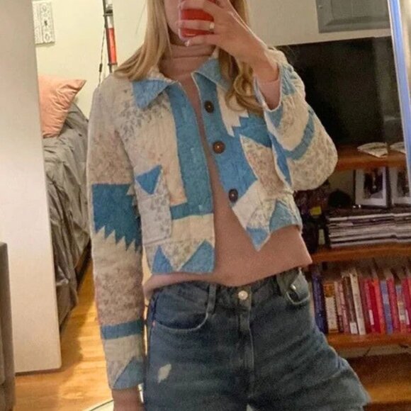 Vintage Quilt Cropped Jacket - Picture 5 of 5